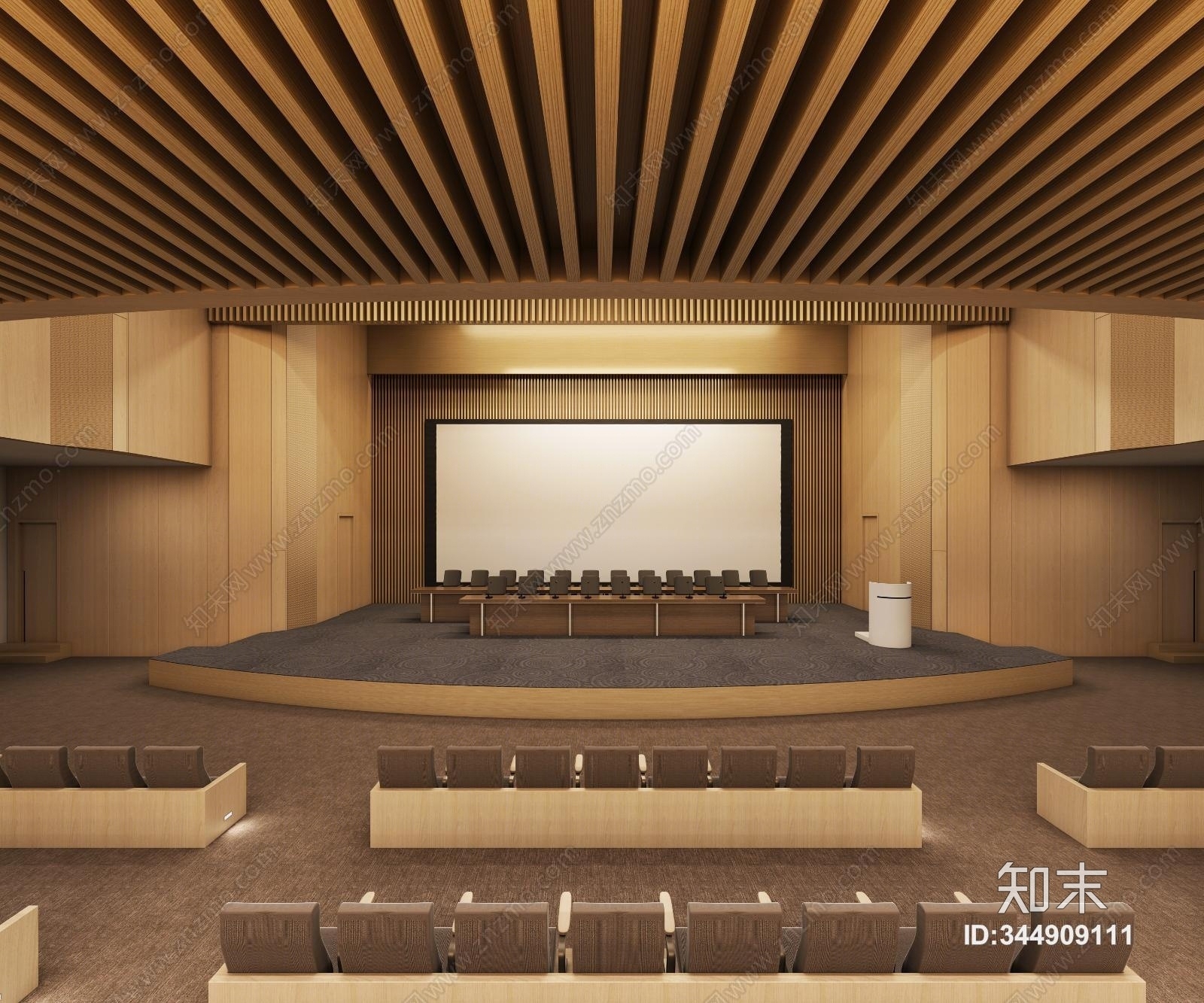 现代报告厅3D模型下载【ID:344909111】