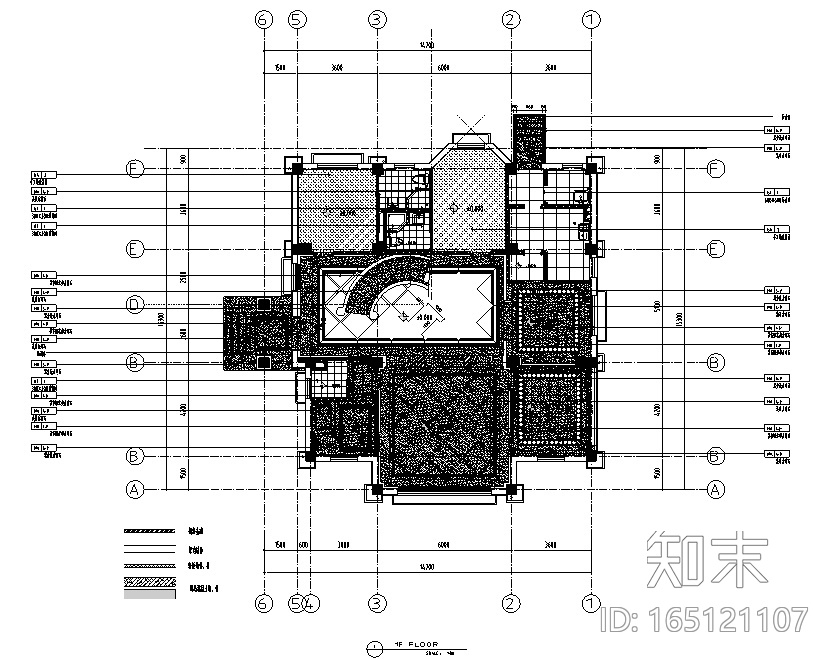 现代风格别墅总统套房设计施工图（附效果图）cad施工图下载【ID:165121107】