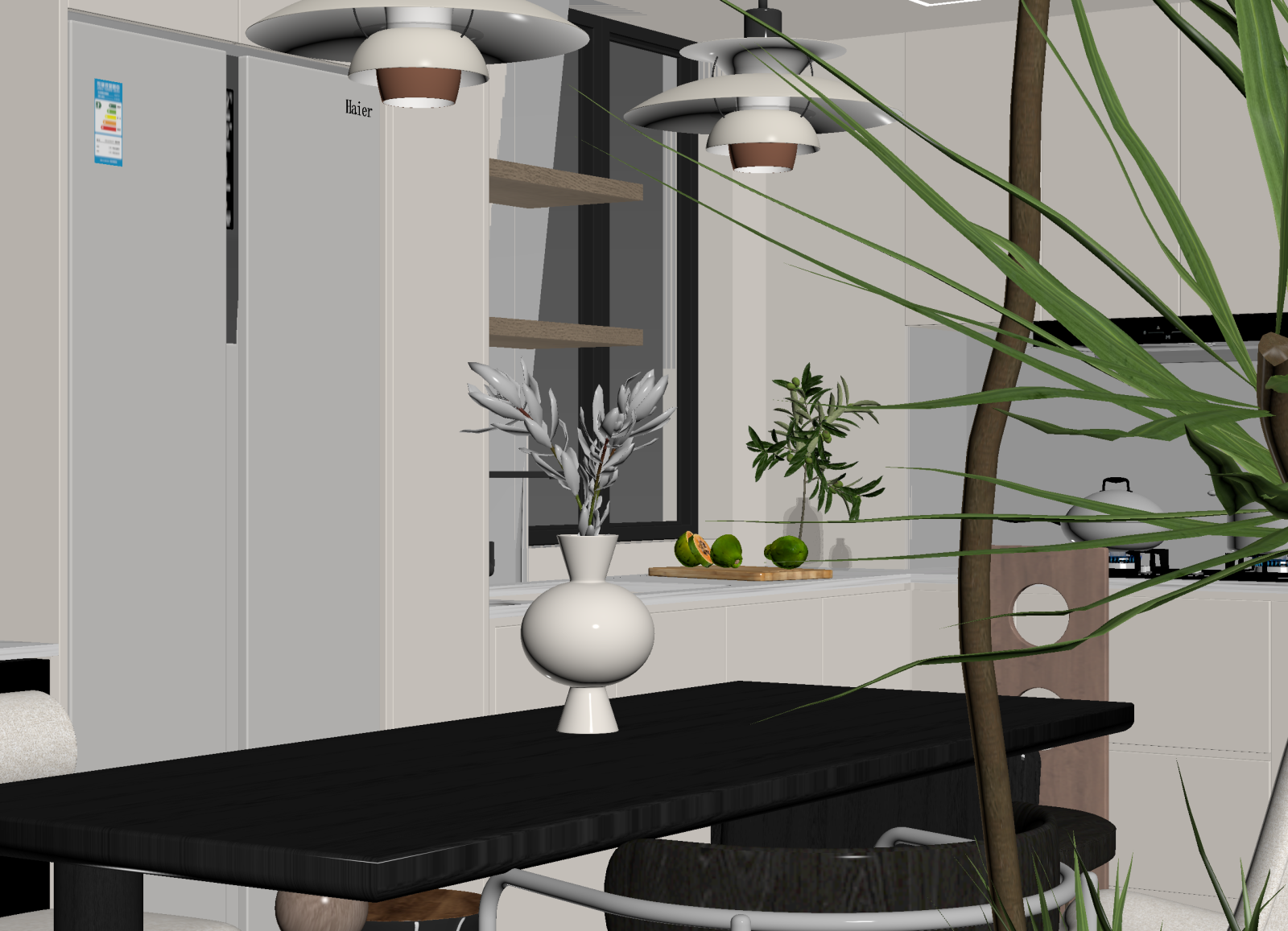 现代家居餐厅3D模型下载【ID:1214960497】