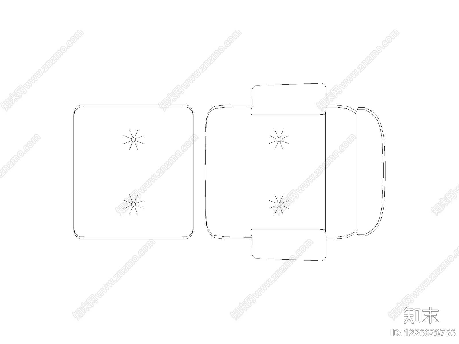 现代,意式沙发CAD图纸