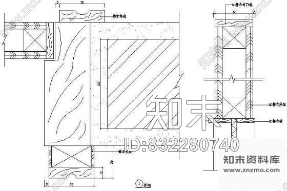 图块/节点墙面装饰详图6cad施工图下载【ID:832280740】