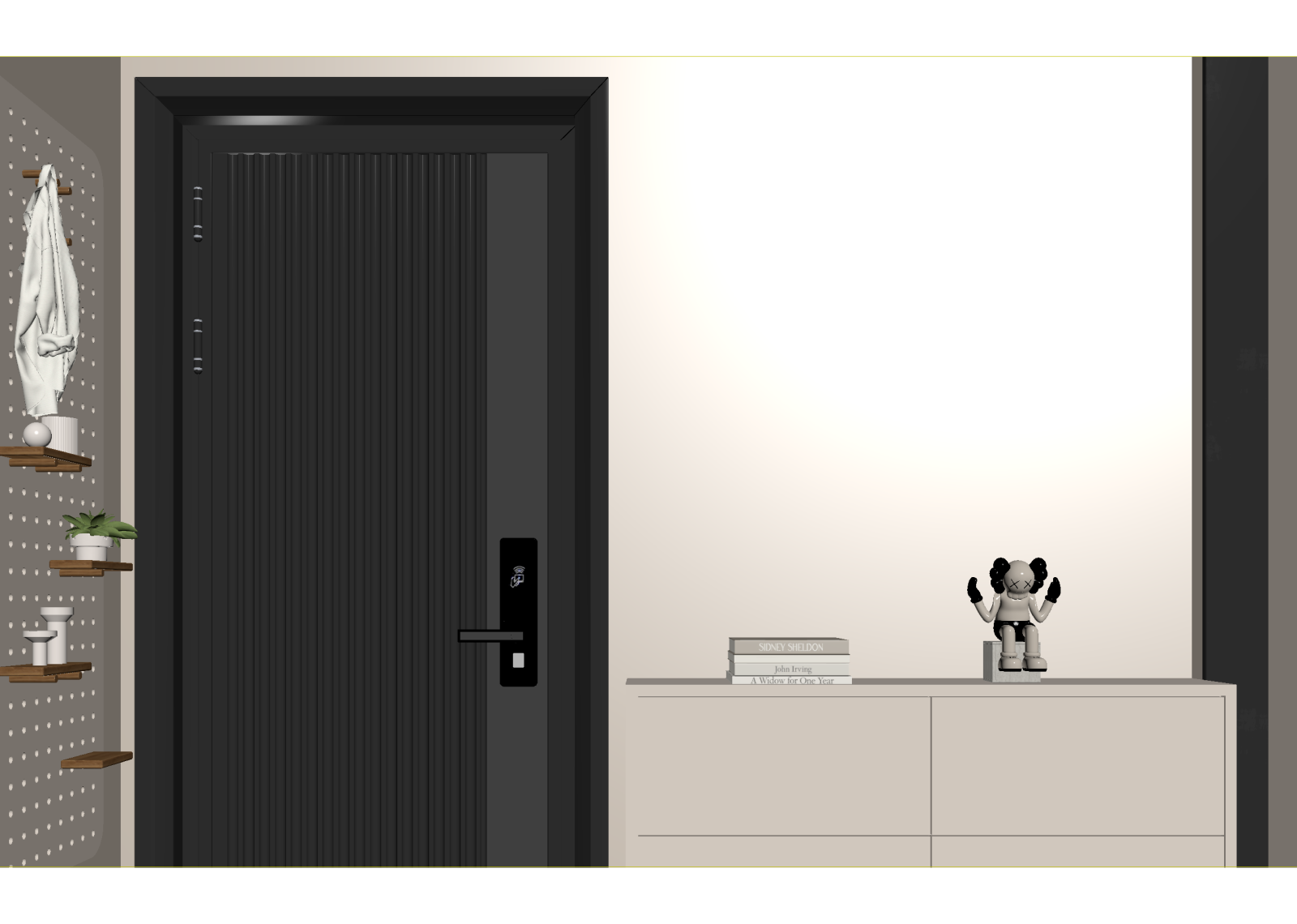 奶油玄关3D模型下载【ID:1215104093】