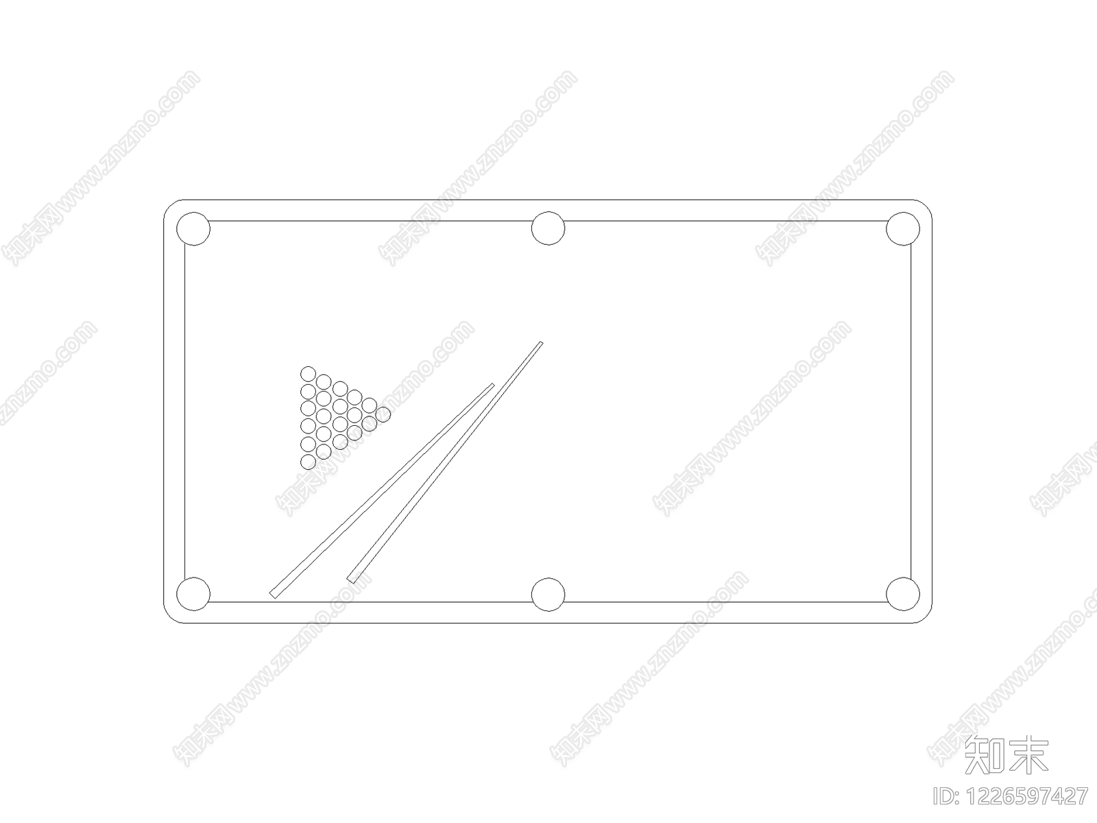 现代桌子CAD图纸