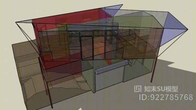 现代建筑SU模型草图