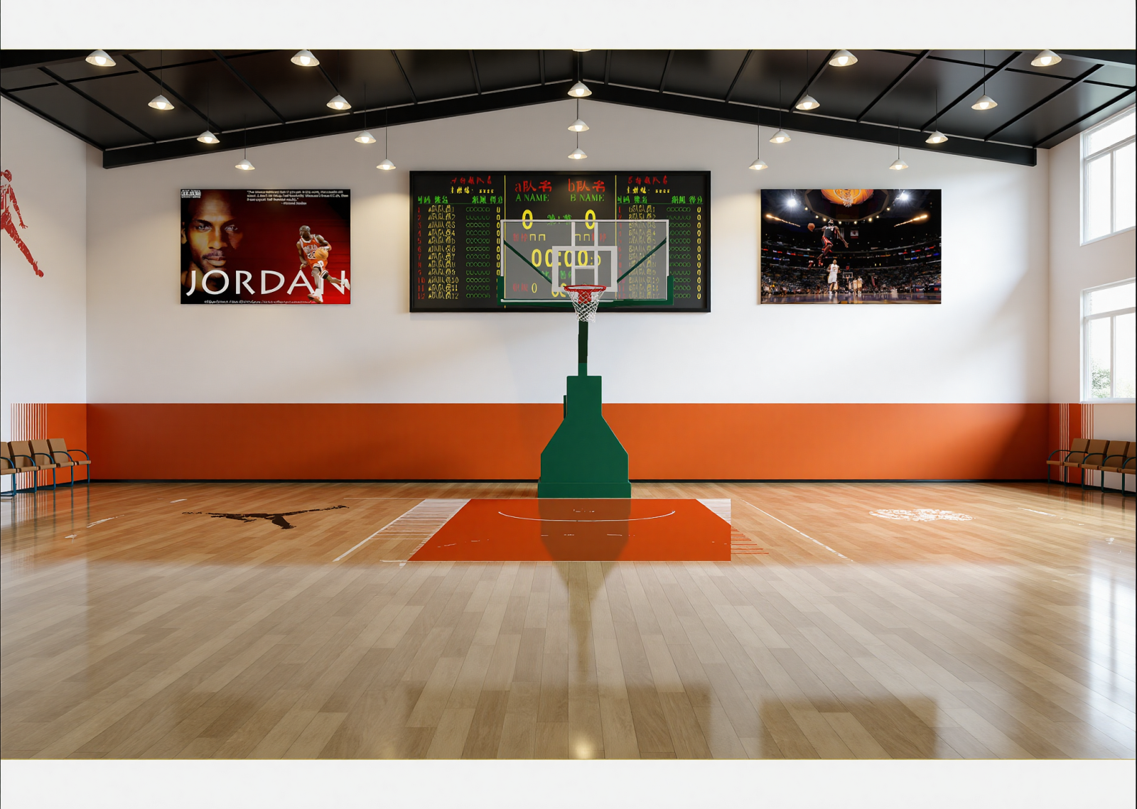 现代篮球场3D模型下载【ID:1215045104】