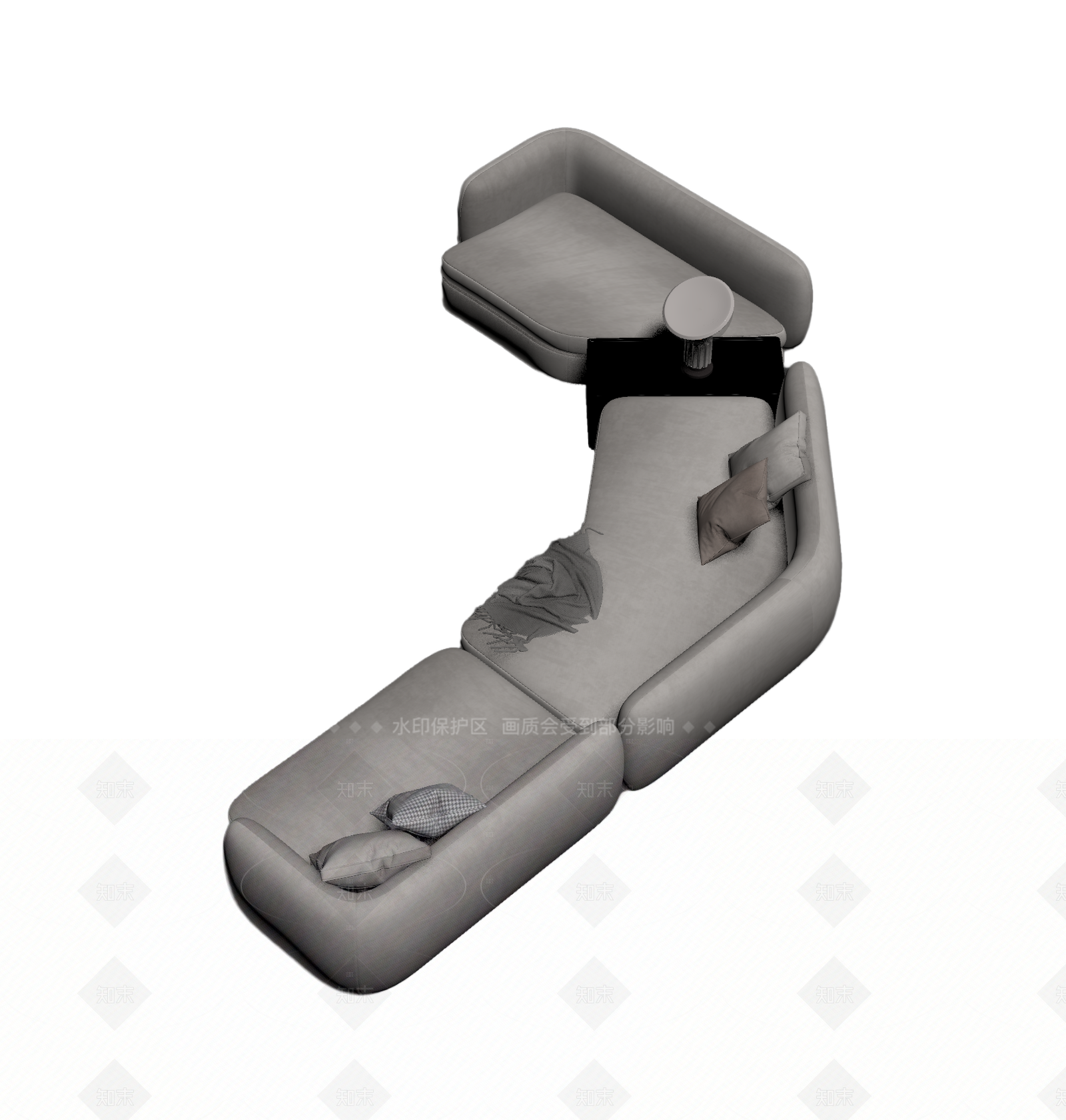 现代L型沙发组合3D模型下载【ID:1205544314】