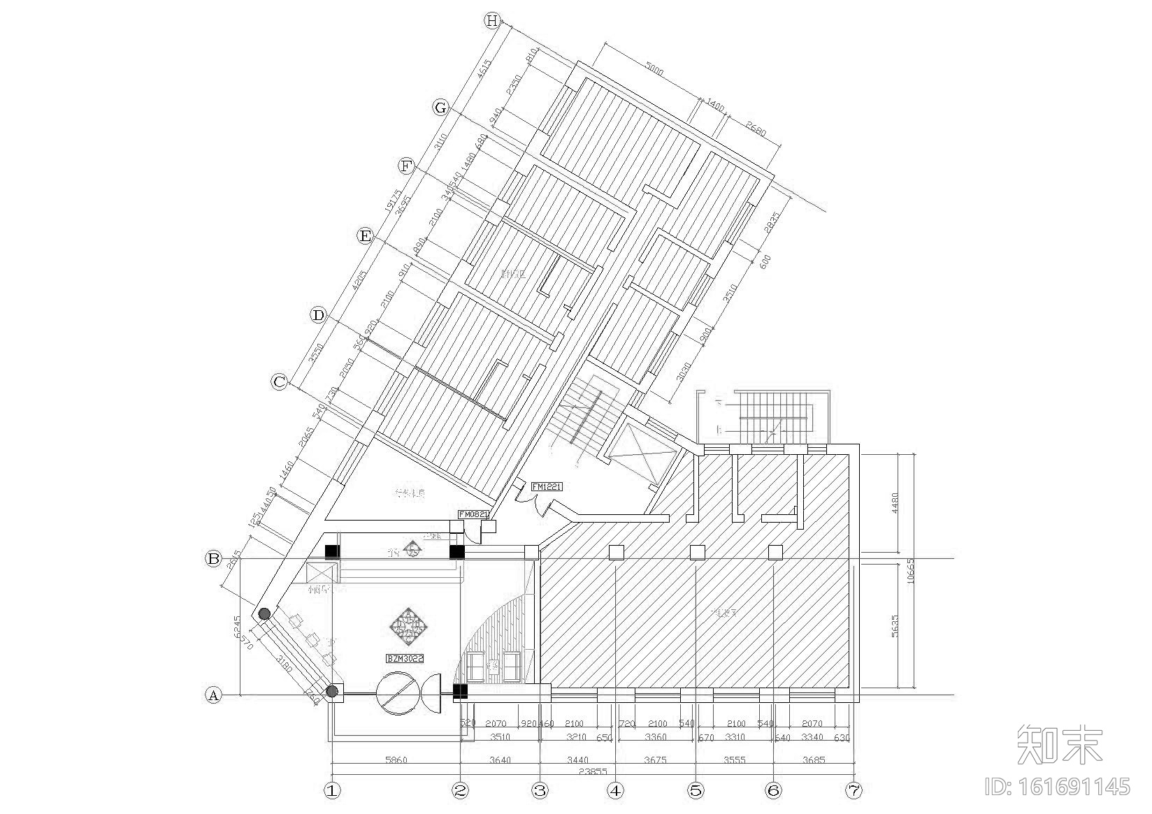 [黑龙江]汉庭快捷酒店哈尔滨远东宾馆施工图施工图下载【ID:161691145】