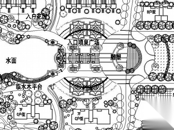 [武汉]某小区景观设计方案cad施工图下载【ID:161074180】