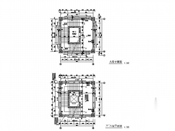 [上海]10层现代风格高校图书馆建筑施工图（知名设计院）cad施工图下载【ID:165407183】