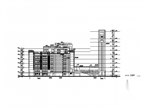 [上海]10层现代风格高校图书馆建筑施工图（知名设计院）cad施工图下载【ID:165407183】