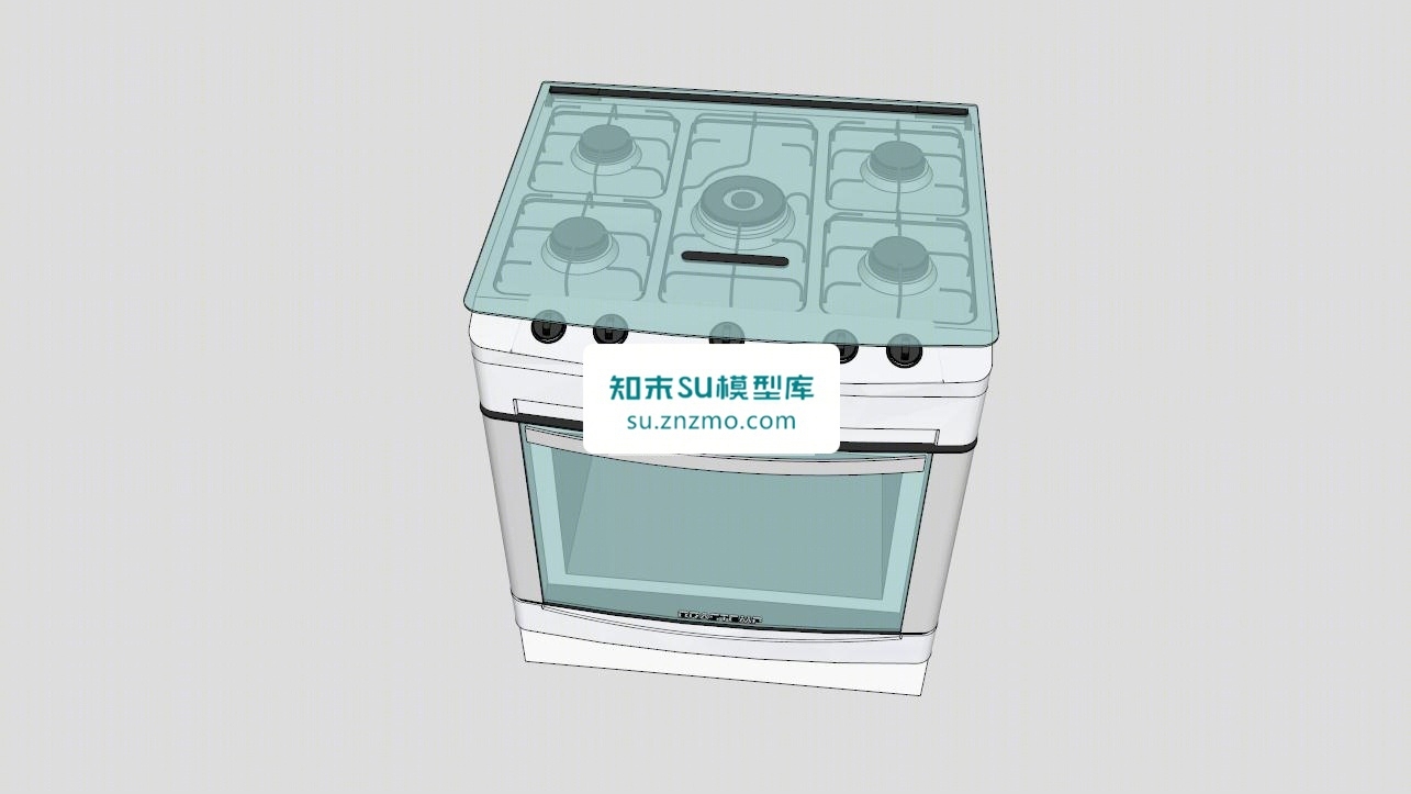玻璃隔板一体式集成灶SU模型下载【ID:148495149】