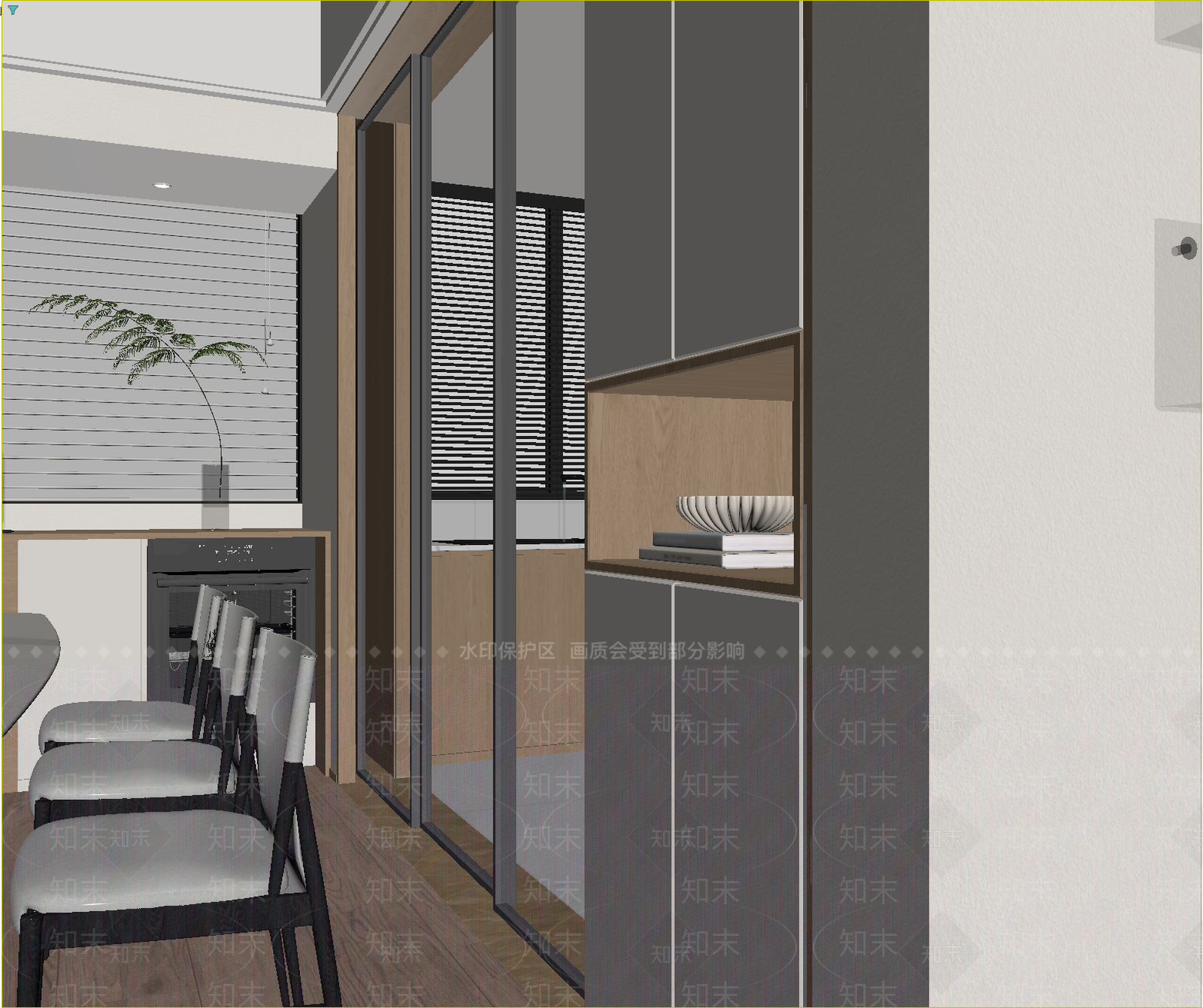 现代家居餐厅3D模型下载【ID:1214846108】