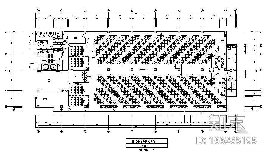 中国移动通信大楼办公空间设计施工图（附效果图）cad施工图下载【ID:166288195】