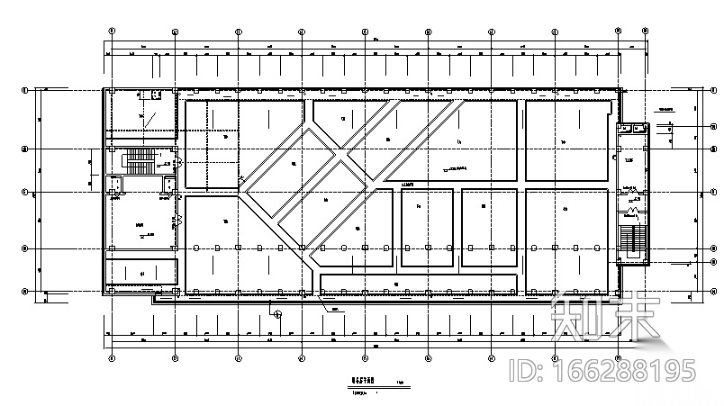 中国移动通信大楼办公空间设计施工图（附效果图）cad施工图下载【ID:166288195】