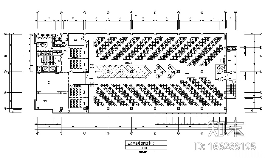 中国移动通信大楼办公空间设计施工图（附效果图）cad施工图下载【ID:166288195】