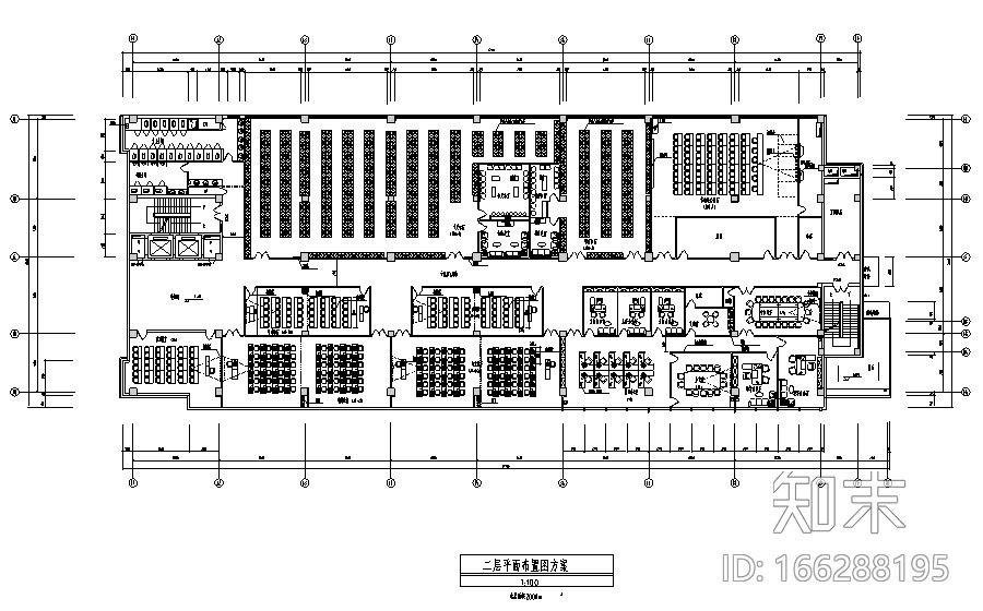 中国移动通信大楼办公空间设计施工图（附效果图）cad施工图下载【ID:166288195】