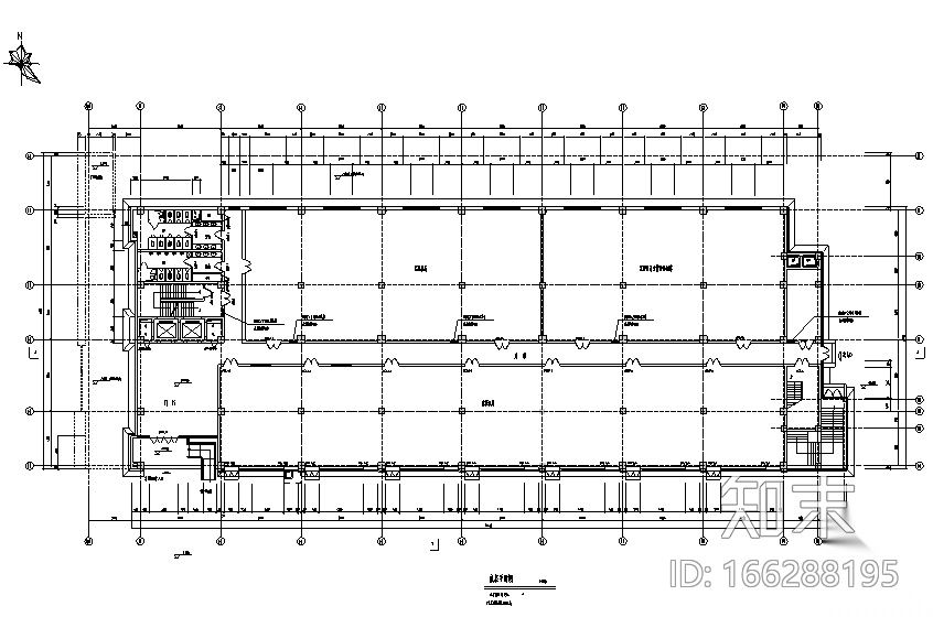 中国移动通信大楼办公空间设计施工图（附效果图）cad施工图下载【ID:166288195】