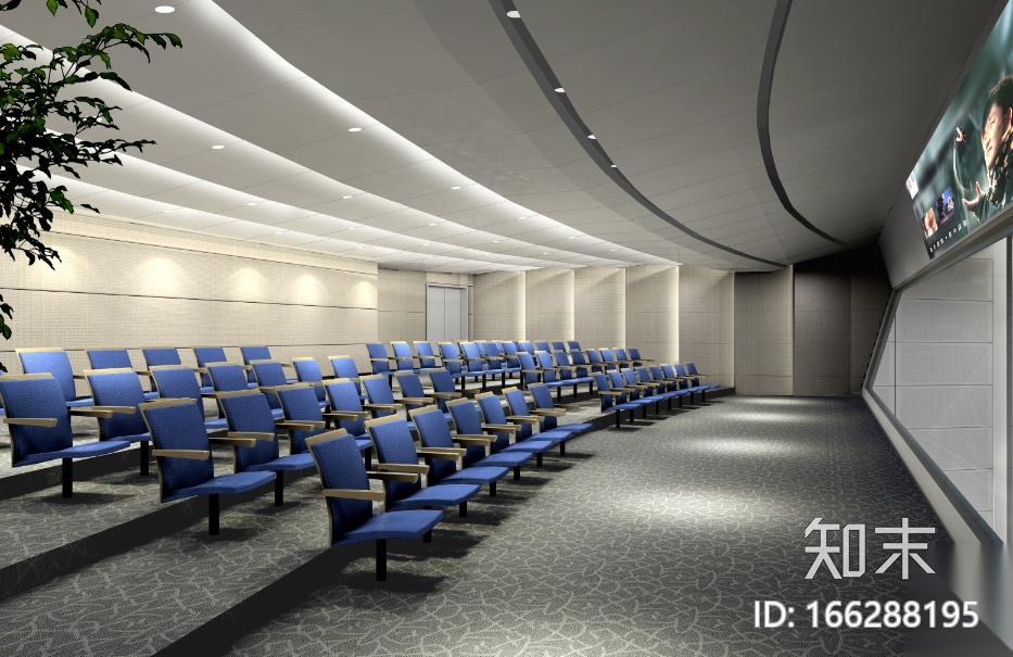 中国移动通信大楼办公空间设计施工图（附效果图）cad施工图下载【ID:166288195】