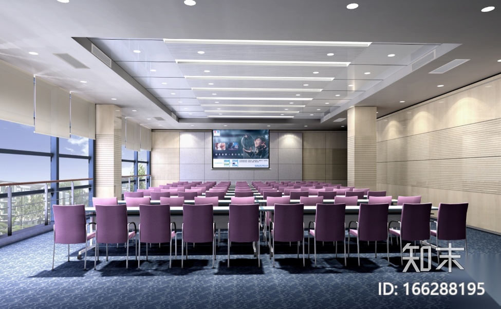 中国移动通信大楼办公空间设计施工图（附效果图）cad施工图下载【ID:166288195】