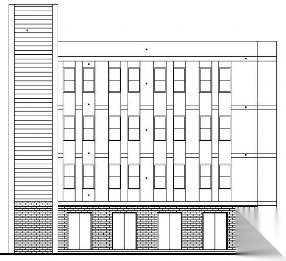办公楼建施图cad施工图下载【ID:151405120】