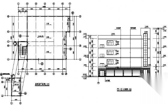 办公楼建施图cad施工图下载【ID:151405120】