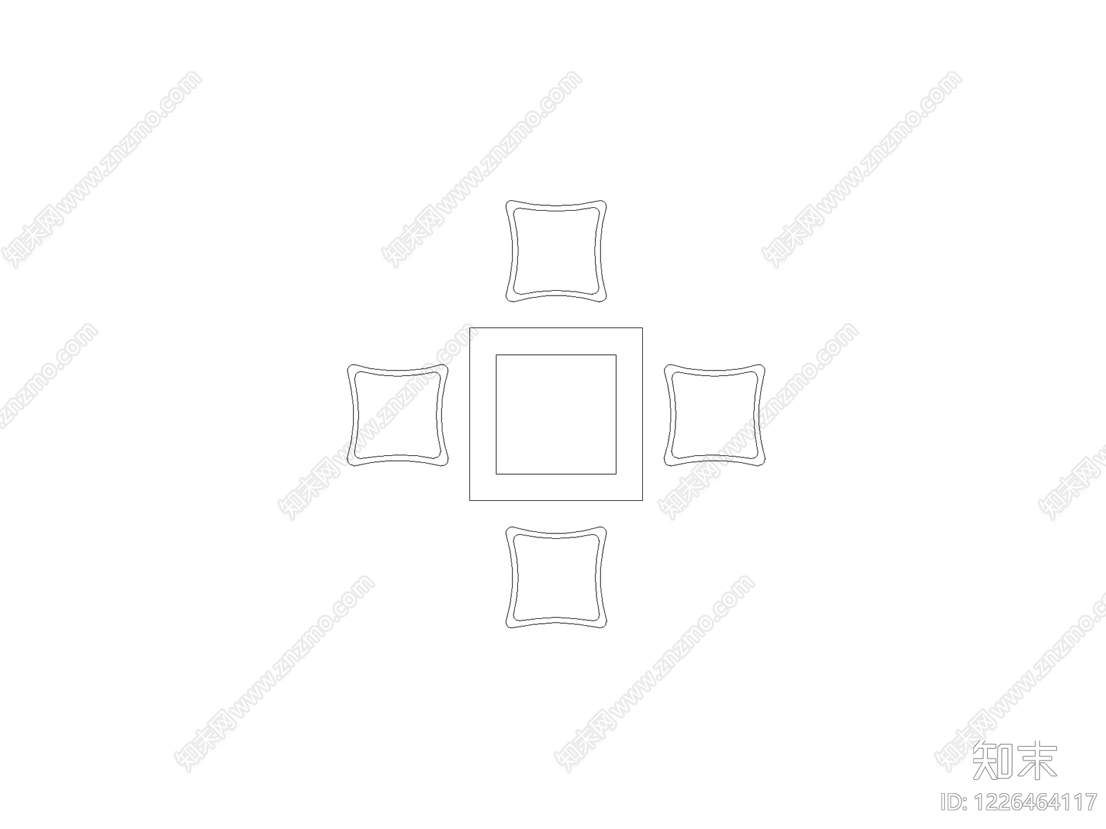 摆件cad施工图下载【ID:1226464117】