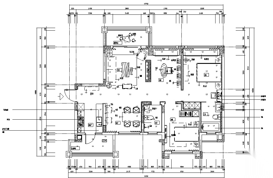 [成都](含实景图)三室两厅样板间详细全套装修施工图施工图下载【ID:160388187】