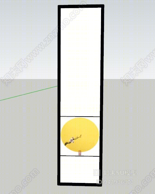 中式壁画SU模型下载【ID:941936373】
