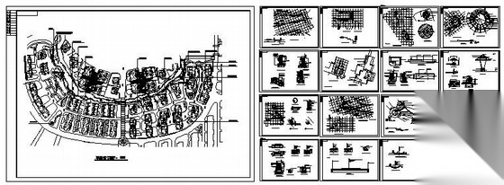 江苏某小区景观施工图套图cad施工图下载【ID:161103122】