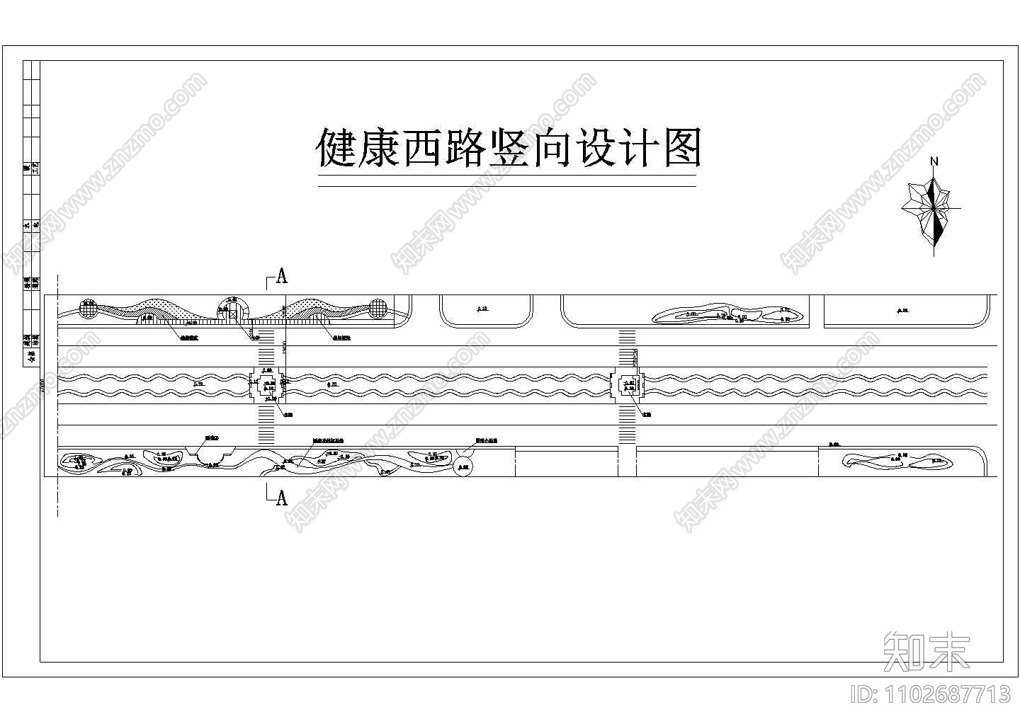 某城市道路景观绿化规划设计cad施工详图施工图下载【ID:1102687713】