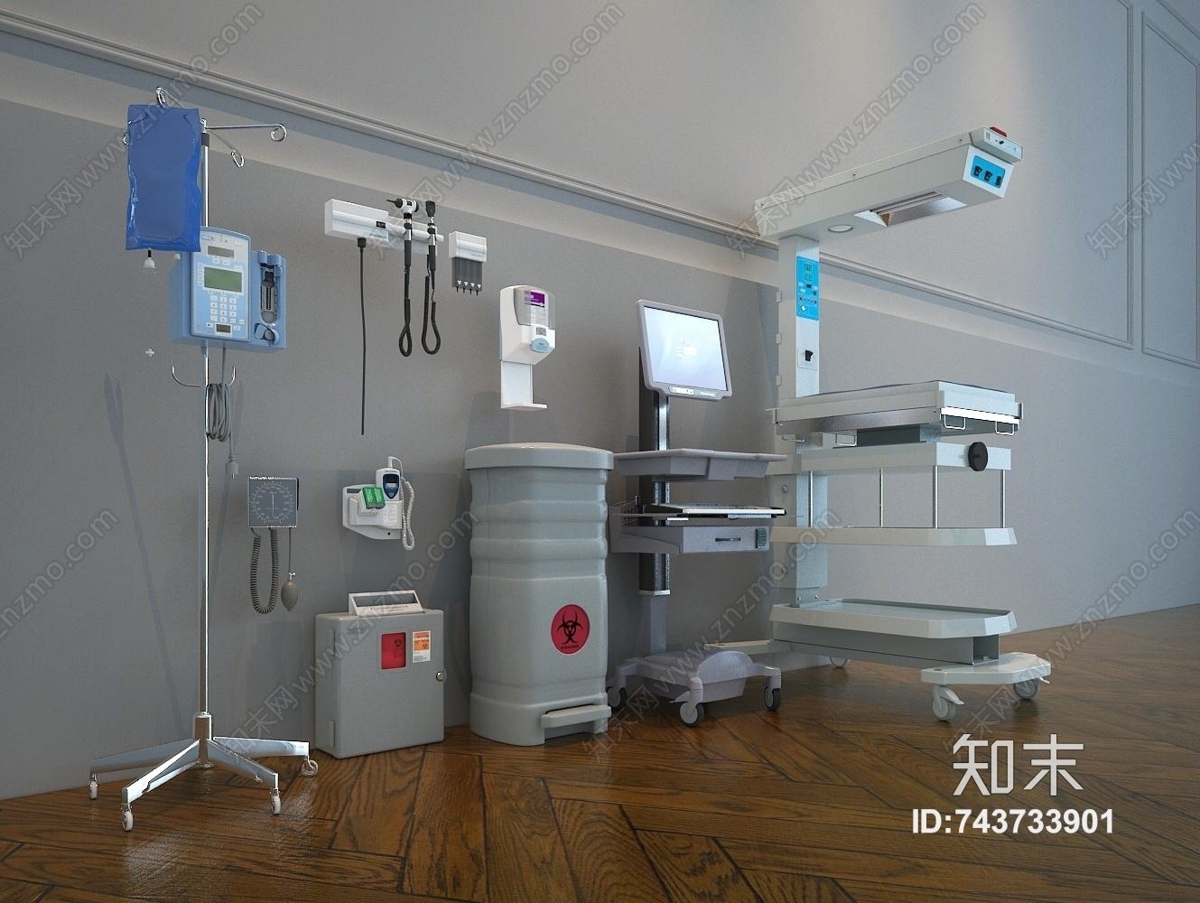 现代风格医疗器械3D模型下载【ID:743733901】