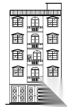 某五层私人住宅楼建筑施工图cad施工图下载【ID:149847133】