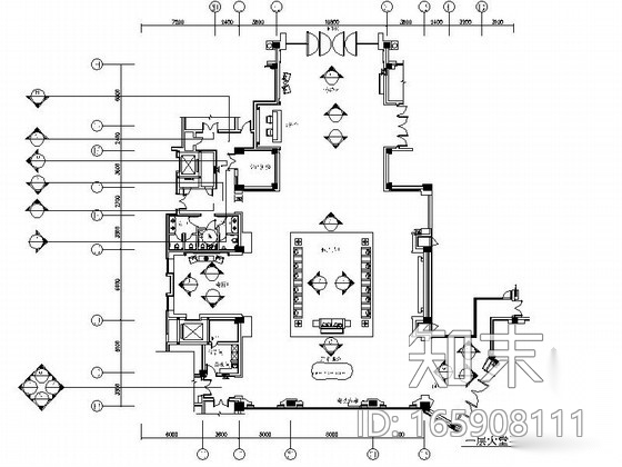[东莞]度假村高档五星级酒店大堂装修施工图（含效果）cad施工图下载【ID:165908111】