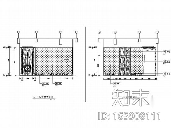 [东莞]度假村高档五星级酒店大堂装修施工图（含效果）cad施工图下载【ID:165908111】