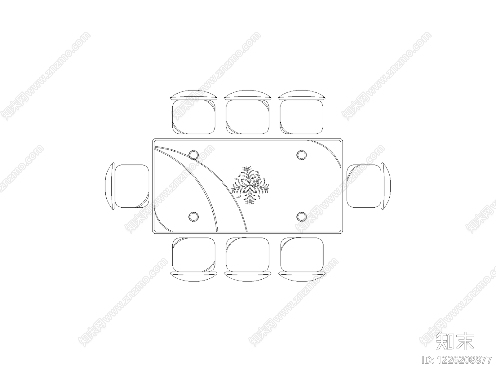 桌椅cad施工图下载【ID:1226208877】