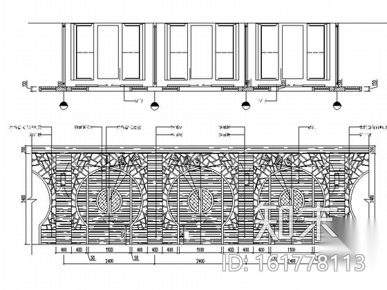 [上海]特色餐饮连锁企业酒店中式茶楼装修设计施工图cad施工图下载【ID:161778113】