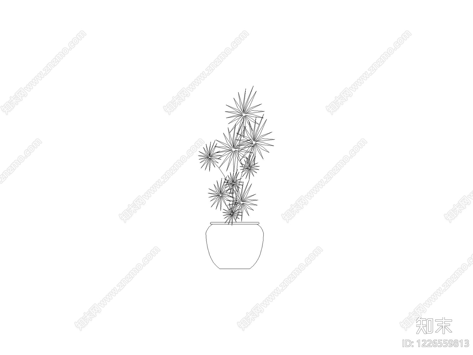 现代花CAD图纸