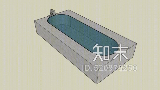 多彩浴缸SU模型下载【ID:520975250】