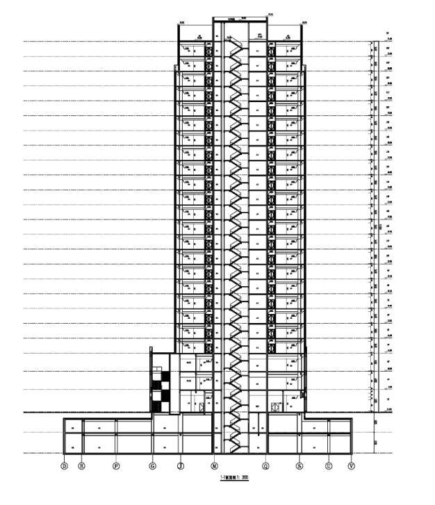 [合肥]高层现代Artdeco风格塔式住宅建筑（知名地产两...cad施工图下载【ID:166446110】