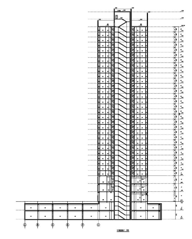 [合肥]高层现代Artdeco风格塔式住宅建筑（知名地产两...cad施工图下载【ID:166446110】