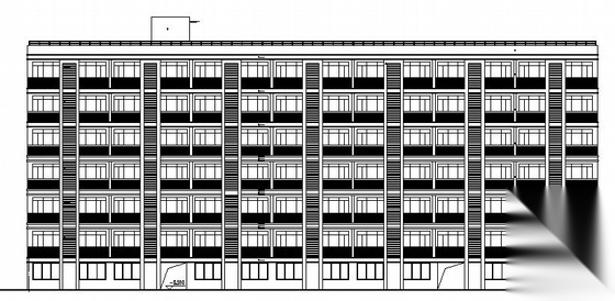 [杭州市滨江区]某七层职工宿舍楼建筑施工图cad施工图下载【ID:165420179】