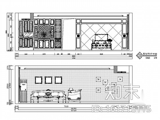 [长沙]生态新城欧式风格两居室装修图cad施工图下载【ID:161716115】