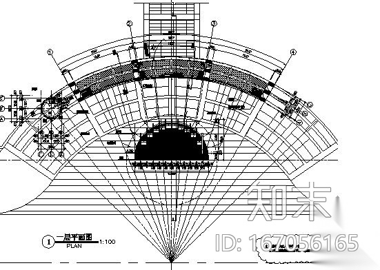 [四川邻水]某中学实验学校新校区大门建筑施工图cad施工图下载【ID:167056165】