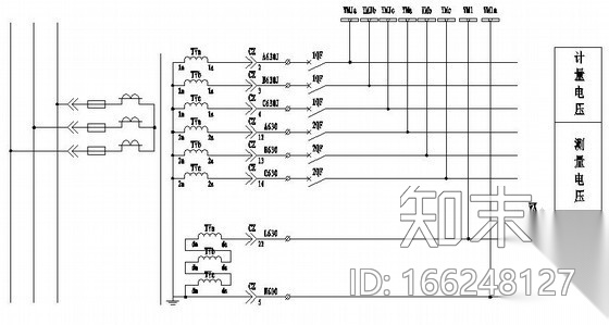 某工厂配电柜二次接线图纸cad施工图下载【ID:166248127】