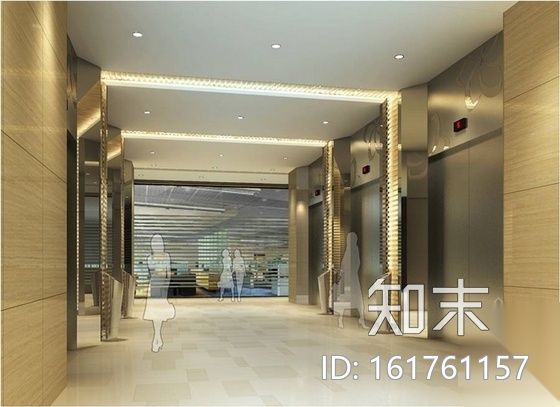 [上海]大型IT企业现代办公楼室内装修施工图（含效果）cad施工图下载【ID:161761157】