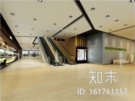 [上海]大型IT企业现代办公楼室内装修施工图（含效果）cad施工图下载【ID:161761157】