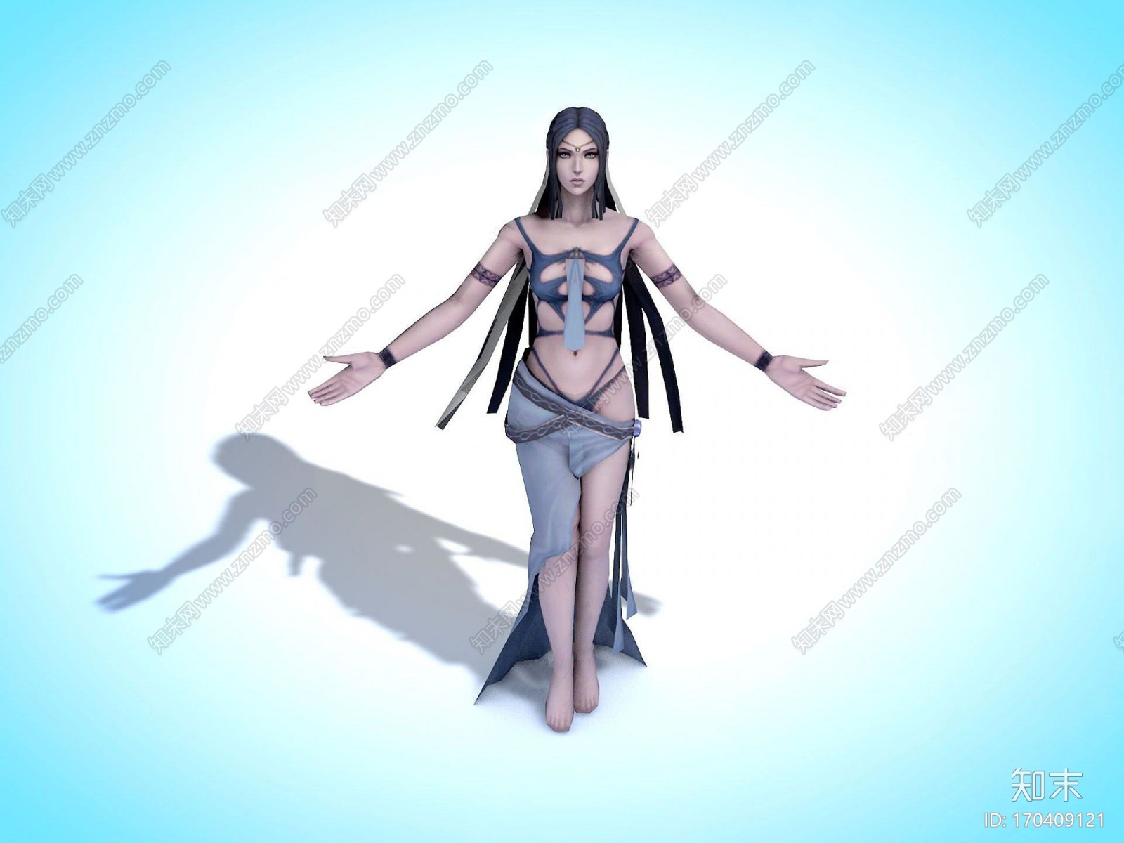 现代3D女神CG模型下载【ID:170409121】