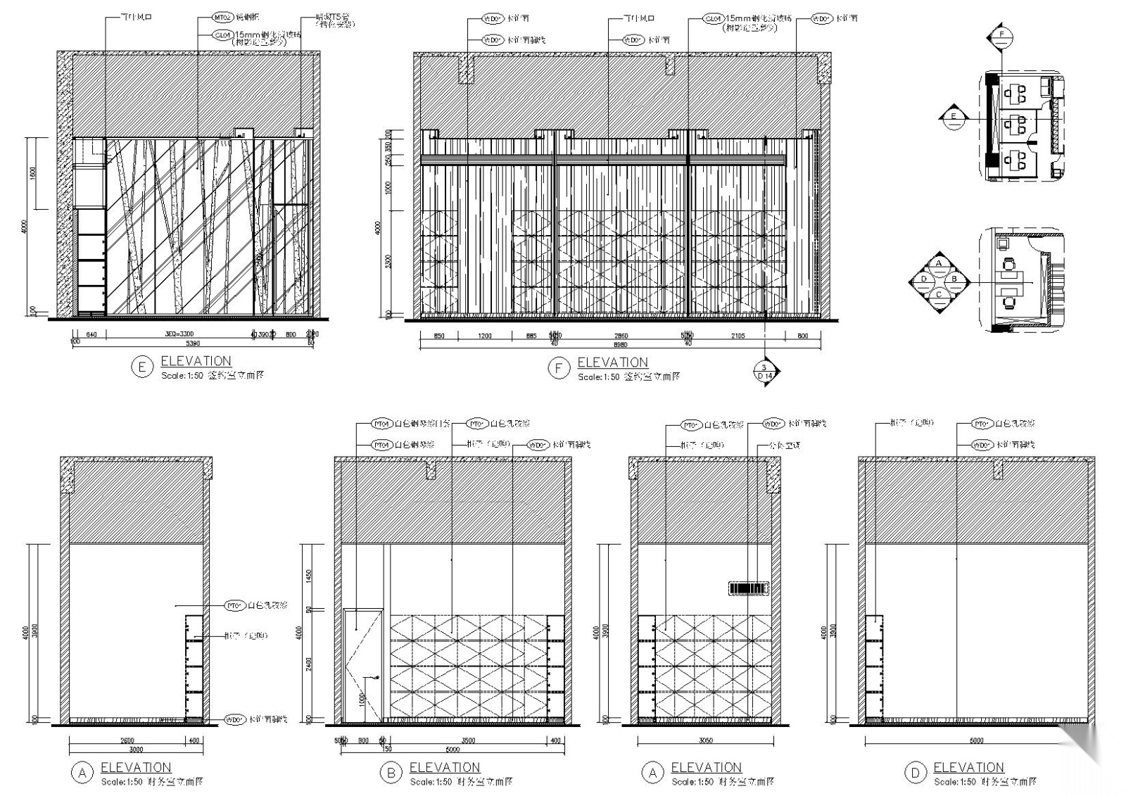 [广东]惠州某楼盘售楼部设计施工图+效果图cad施工图下载【ID:160414108】