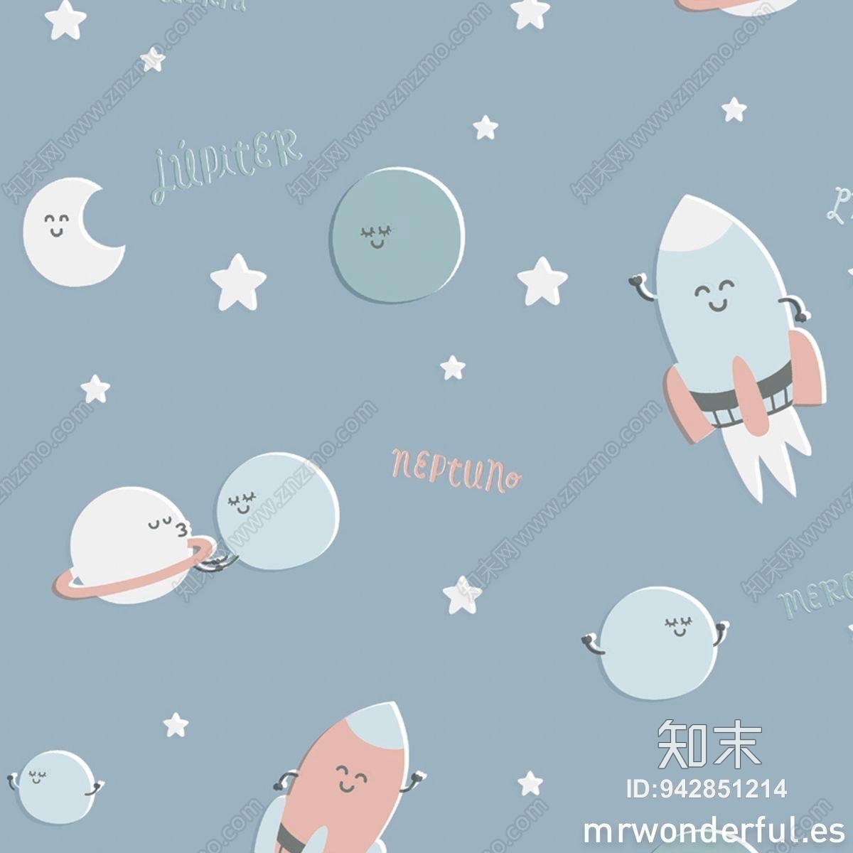 儿童壁纸小清新图案贴图下载【ID:942851214】