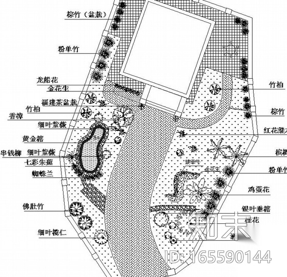 某别墅庭院景观绿化设计施工图下载【ID:165590144】